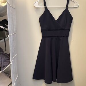 Navy blue Sleeveless Dress